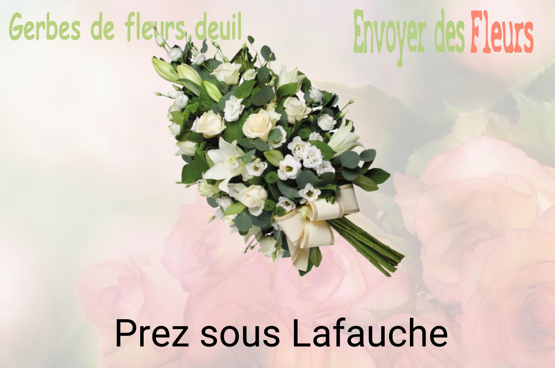 Gerbe de fleurs de deuil livrée à Prez-sous-Lafauche
